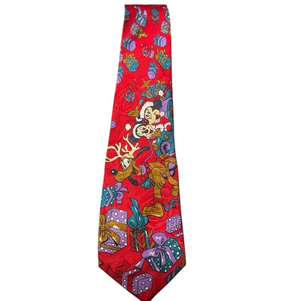 Disney Mickey Mouse Minnie Mouse And Pluto Christmas Tie